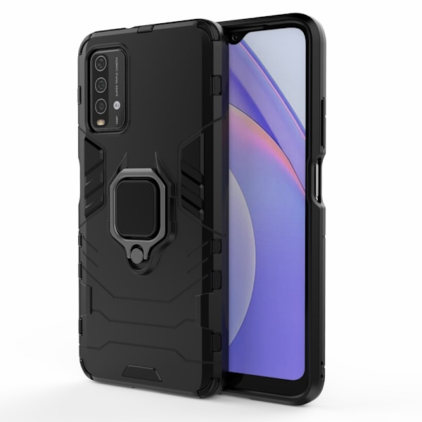 Xiaomi Redmi 9T - Hybrid Ring Skal - Svart Black Svart