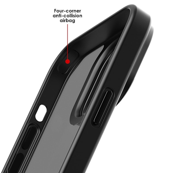 iPhone 12 / 12 Pro Skal Classic Hybrid Matt Svart