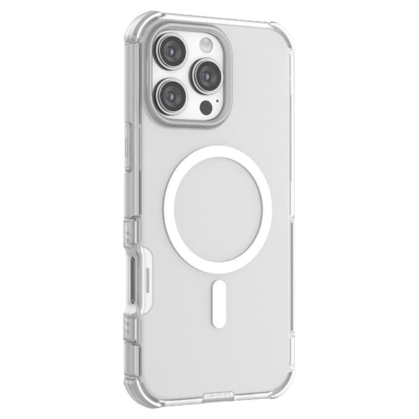 iPhone 16 Pro Skal MagSafe Shockproof Hybrid Vit