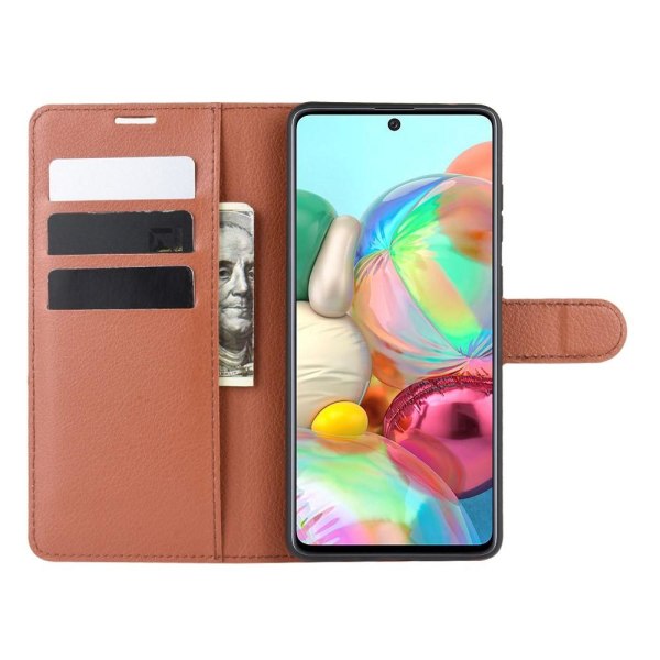 Samsung Galaxy Note 10 Lite - Litchi Plånboksfodral - Brun Brown Brun