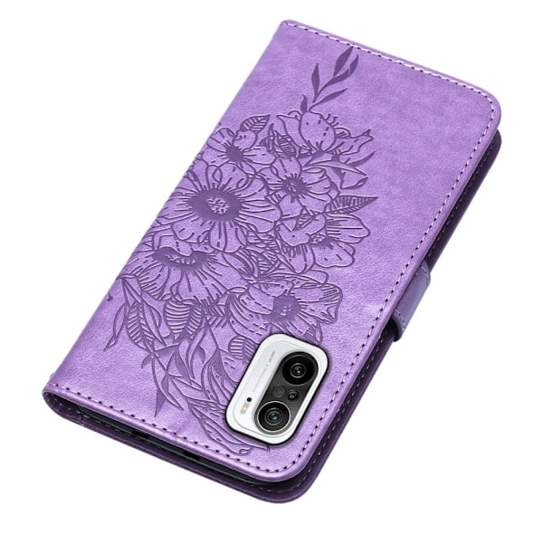 Xiaomi Mi 11i - Butterfly Läder Fodral - Ljus Lila Ljus Lila