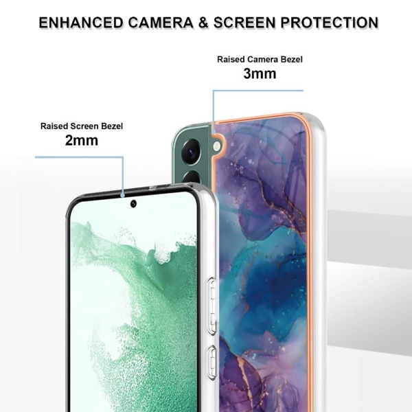 Samsung Galaxy S23 Plus Skal Marmor TPU Lila