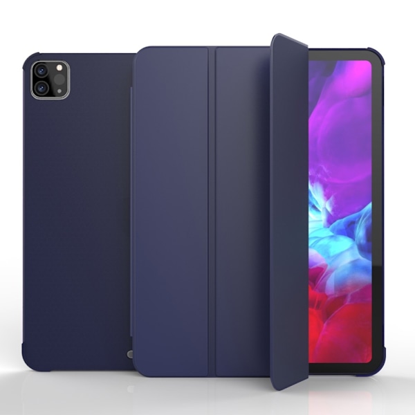 iPad Pro 11 (2018/2020/2021) - Tri-Fold Smart Fodral Pennhållare - Blå Blå