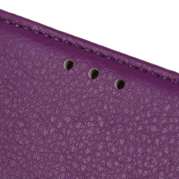 Samsung Galaxy S21 - Litchi Textur Fodral - Lila Purple Lila