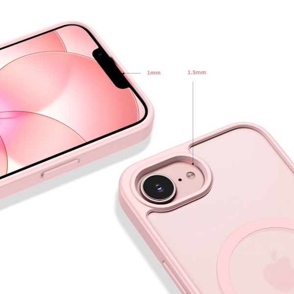 Tech-Protect iPhone 17e / 16e Skal MagSafe BasicMag Matte Soft Pink