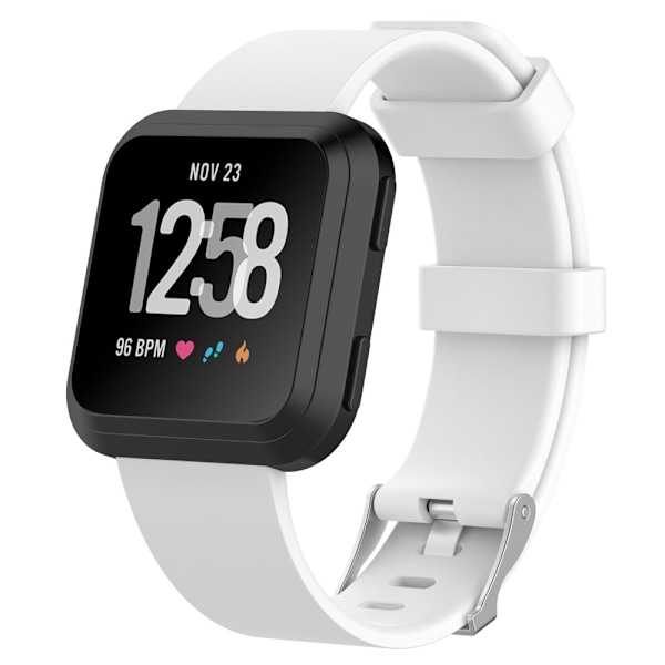 Silikon Armband Fitbit Versa/Versa 2 - Vit White Vit