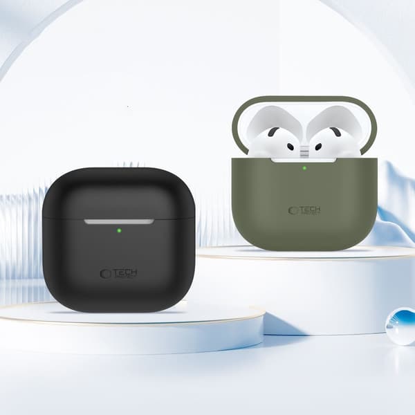 Tech-Protect AirPods 4 Skal Silikon Crayon Grey