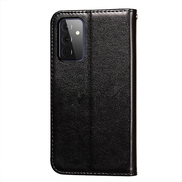 Samsung Galaxy A72 - Läder Fodral - Svart Black Svart