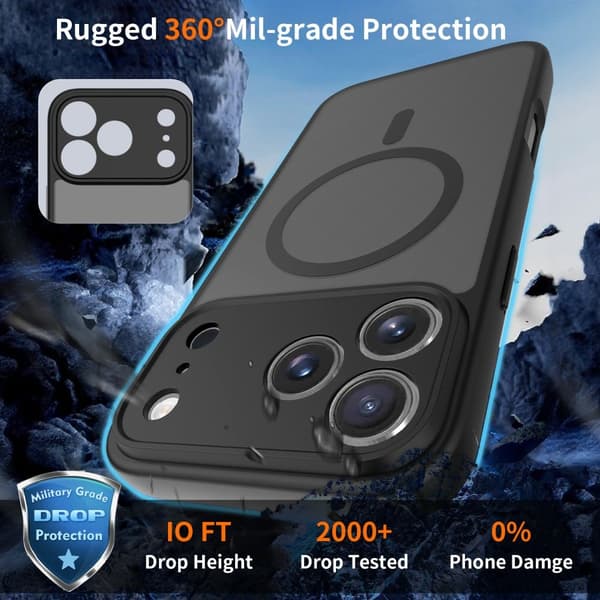 Tech-Protect iPhone 17 Pro Max Skal MagSafe BasicMag Matt Svart