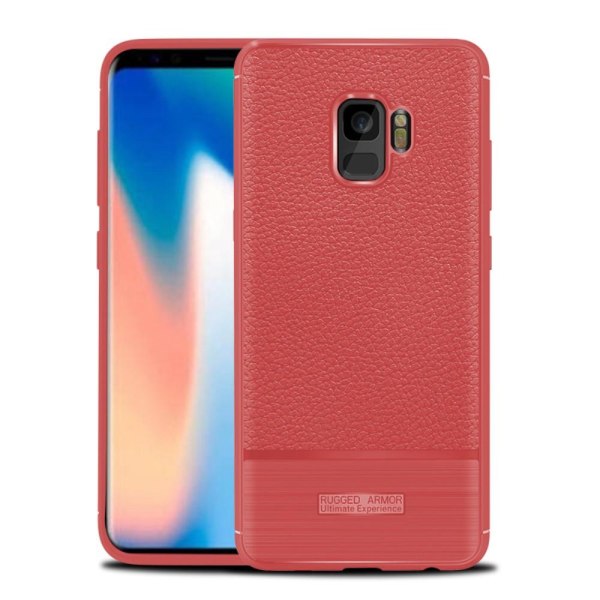 Samsung Galaxy S9 - Litchi Skal - Röd Red Röd