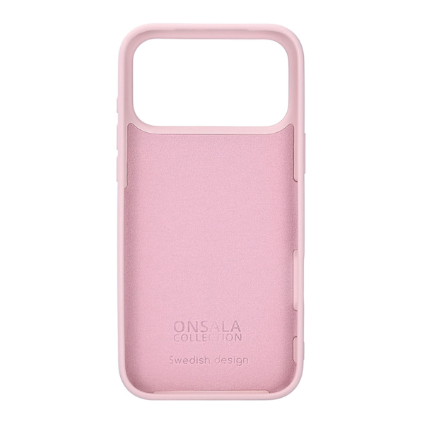 Onsala iPhone 17 Pro Max Mobilskal Med Silikonkänsla Chalk Pink