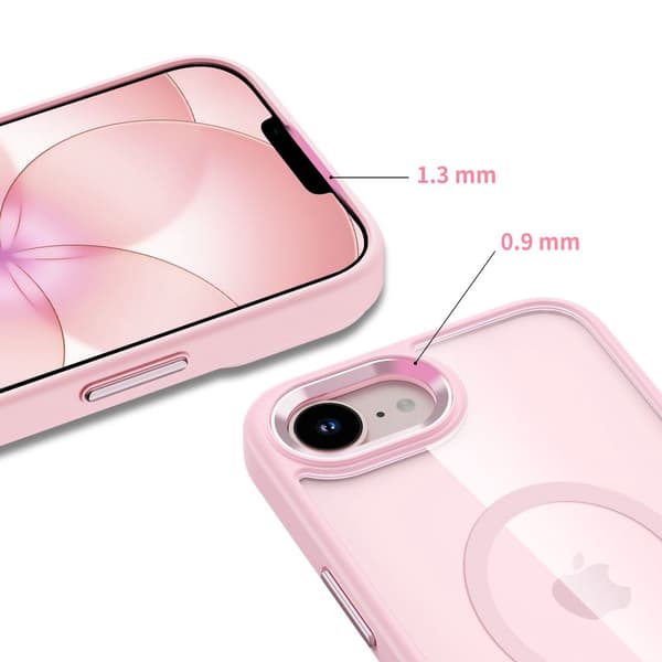 Tech-Protect iPhone 17e/16e Skal MagSafe MagMat Rosa/Transparent