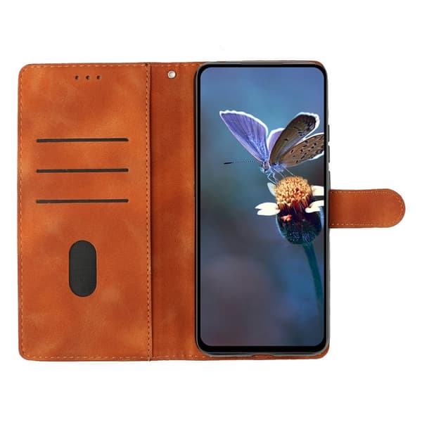 iPhone 18 Pro Max/17 Pro Max Fodral Med Blommigt Tryck Läder Brun