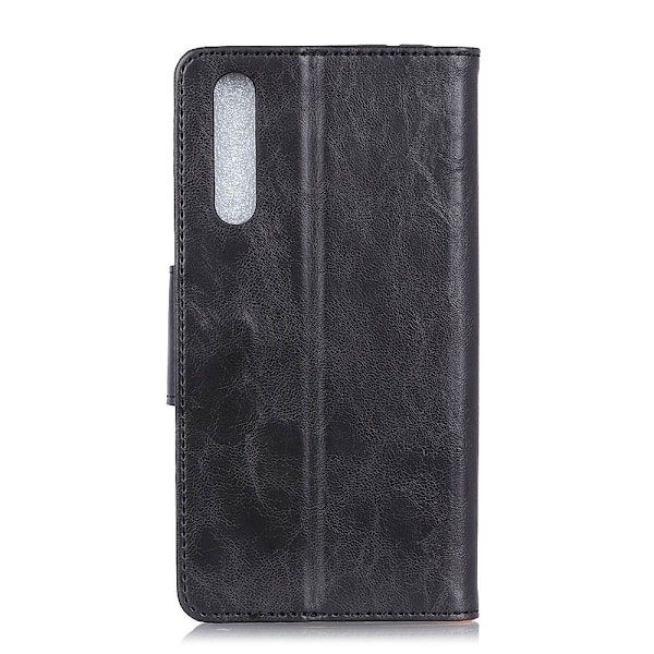 Sony Xperia L4 - Crazy Horse Plånboksfodral - Svart Black Svart