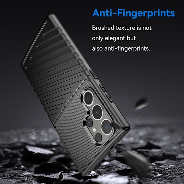 Samsung Galaxy S24 Ultra Skal Twill Textur Svart