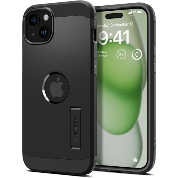 Spigen iPhone 15 Plus Skal MagSafe Mag Tough Armor Svart