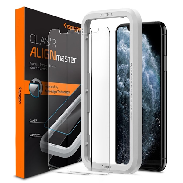 Spigen iPhone 11/ XR 2-PACK ALM Glas.tR Slim Härdat Glas