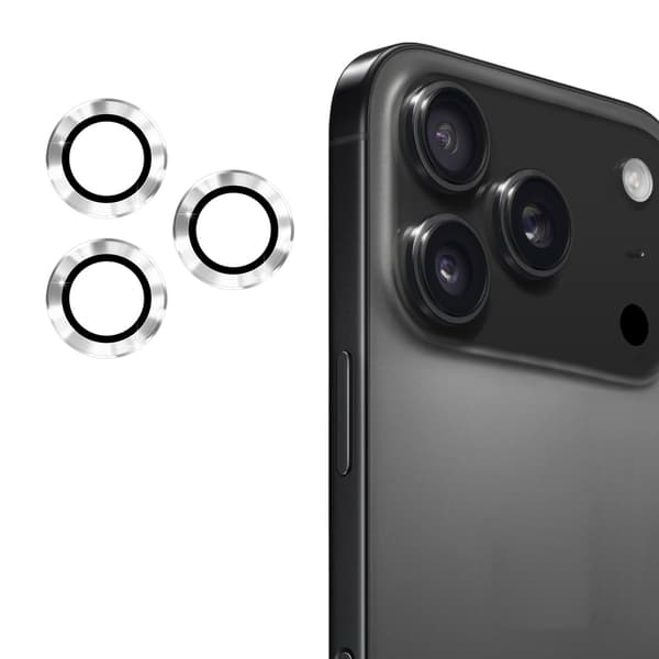 ENKAY Phone 17 Pro Max / 17 Pro Linsskydd Härdat Glas Silver