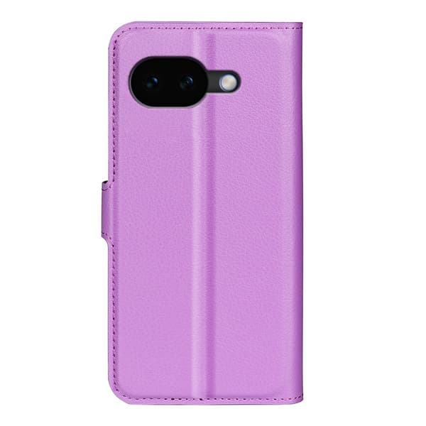Google Pixel 10a Fodral Litchi Läder Lila