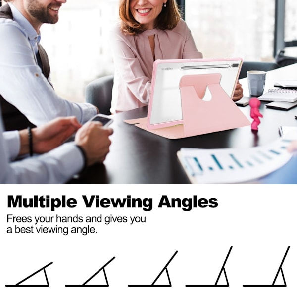 Samsung Galaxy Tab S10 Plus Fodral 360° Rotation Rosa