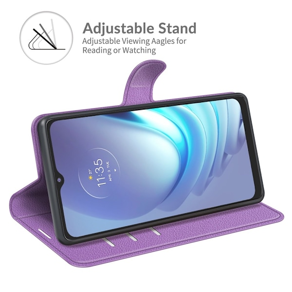 Motorola Moto G50 - Litchi Plånboksfodral - Lila Purple Lila