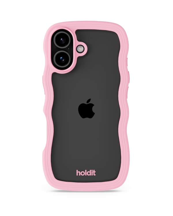 holdit iPhone 17 Mobilskal Wavy Pink/Transparent