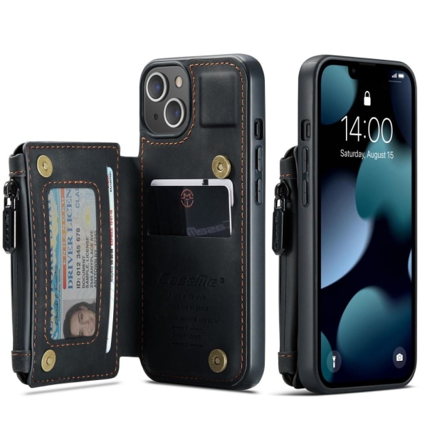 CASEME iPhone 13 Skal Med Magnetisk Plånbok Svart