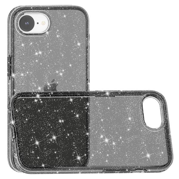 iPhone 16e Skal Glitter Shockproof Svart