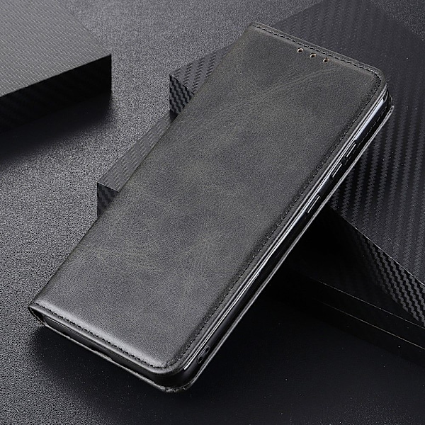 Motorola Moto G200 Fodral Flip Läder Svart