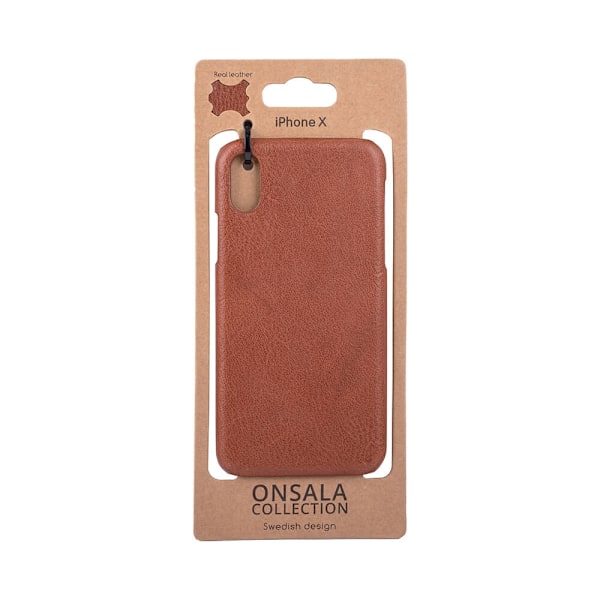 ONSALA iPhone X/Xs Skal Äkta Läder Brun