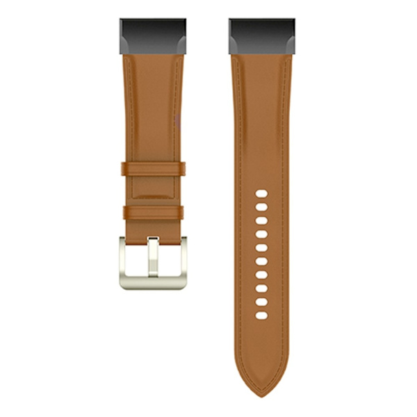 Äkta Läder Armband För Garmin Brun