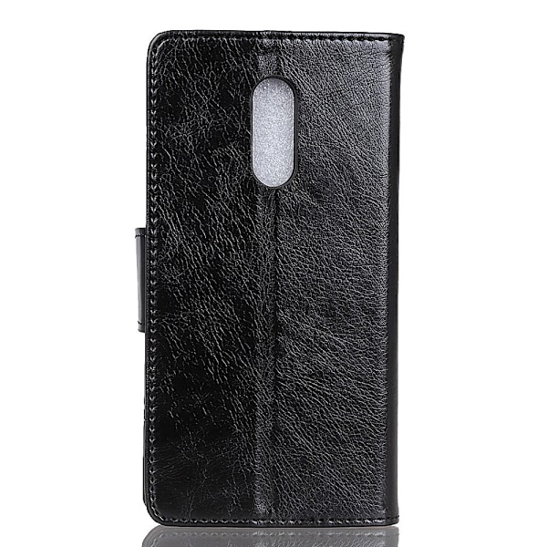 Nokia 5.1 Plus - Premium Split Läder Plånboksfodral - Svart Black Svart
