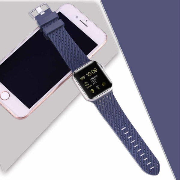 Silikon Armband Apple Watch 45/44/42 mm - Mörk Blå DarkBlue Mörk Blå