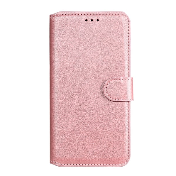 Samsung Galaxy A72 - Klassiskt Läder Fodral - Roséguld Roséguld Roséguld