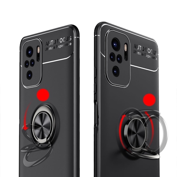 Xiaomi Redmi Note 10S - Ring Skal - Svart/Blå