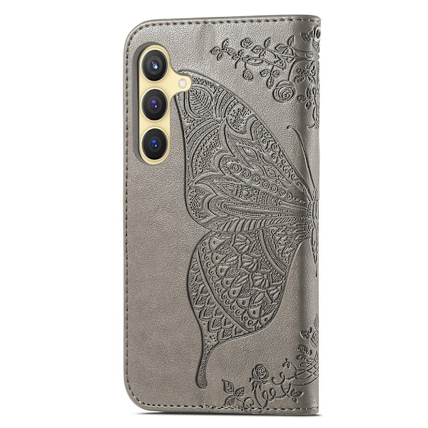 Samsung Galaxy S24 Plus Fodral Big Butterfly Grå