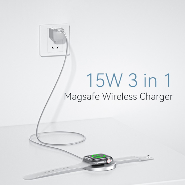 ESSAGER 15W MagSafe Trådlös Laddare Vit