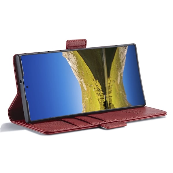 LC.IMEEKE Samsung Galaxy S22 Ultra Fodral Läder Röd