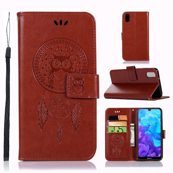 Huawei Y5 (2019) - Dreamcatcher Plånboksfodral - Brun Brown Brun