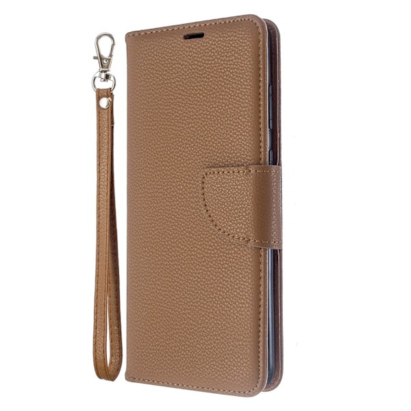 Samsung Galaxy S20 Plus - Litchi Plånboksfodral - Brun Brown Brun