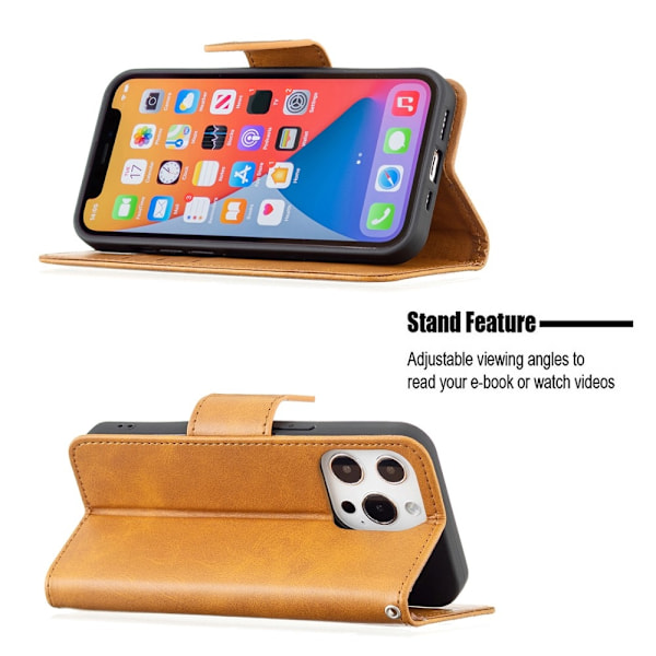 iPhone 13 Pro - Shark Solid Läder Fodral - Brun