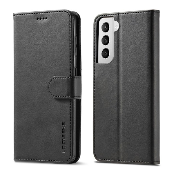 Samsung Galaxy S21 Plus - LC.IMEEKE Läder Fodral - Svart Black Svart