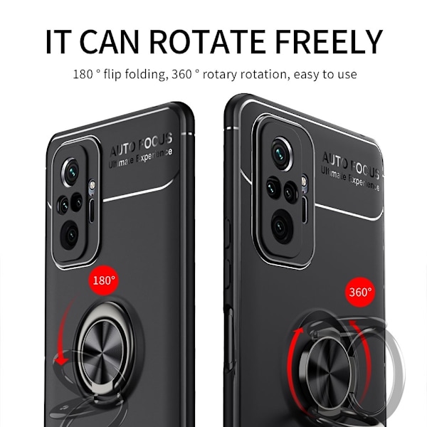 Xiaomi Redmi Note 10 Pro - Ring Skal - Blå Blå