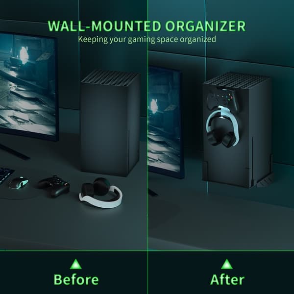 JYS Xbox X Väggfäste Med Hållare För Handkontroll / Headset