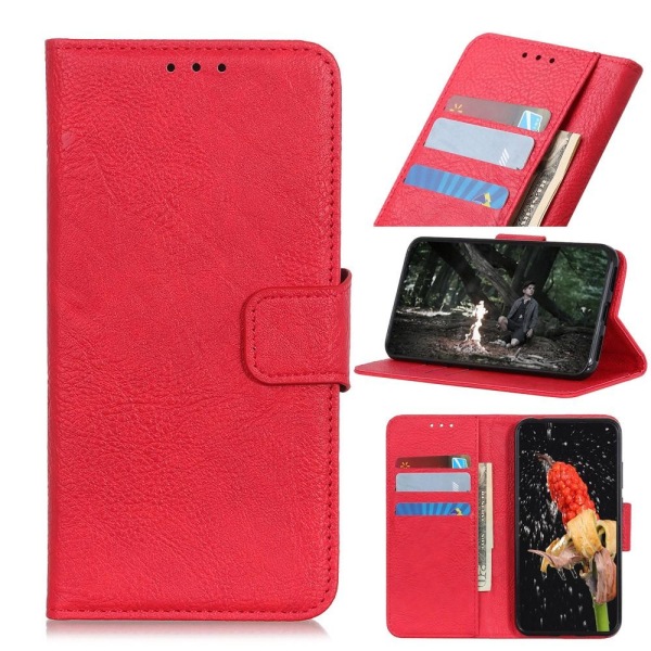 iPhone 12 Pro Max - Litchi Fodral - Röd Red Röd