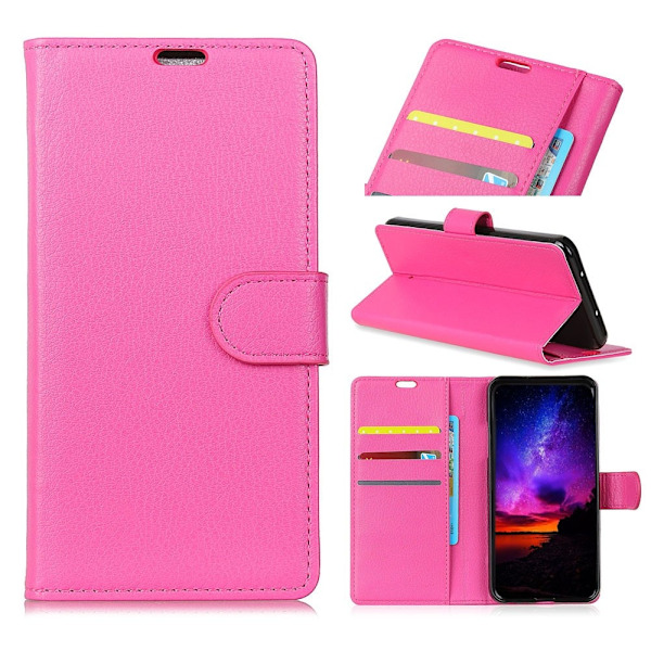 Nokia 9 PureView - Plånboksfodral Litchi - Rosa Pink Rosa