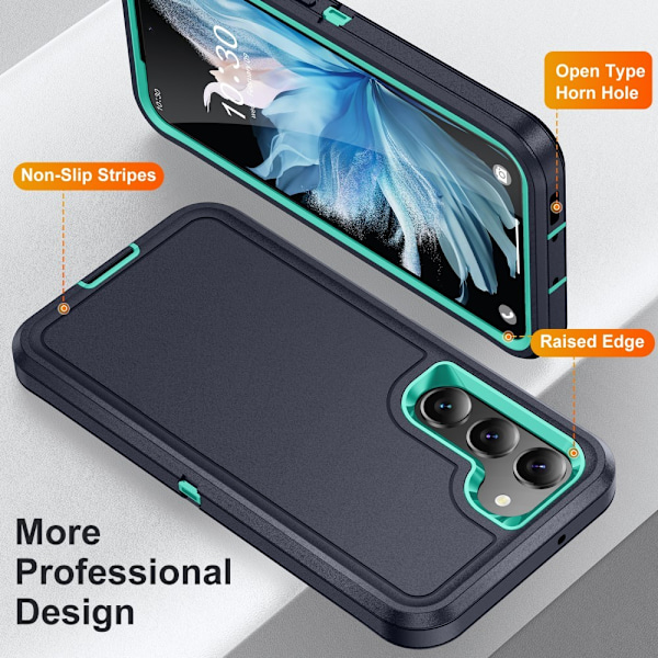 Galaxy S25 Plus / S24 Plus Skal Xtreme Shockproof Svart/Cyan