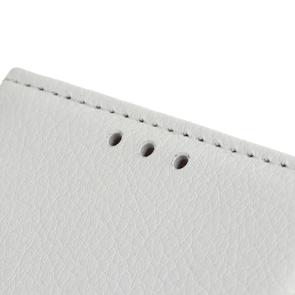 OnePlus 8T / 8T+ - Litchi Läder Fodral - Vit White Vit