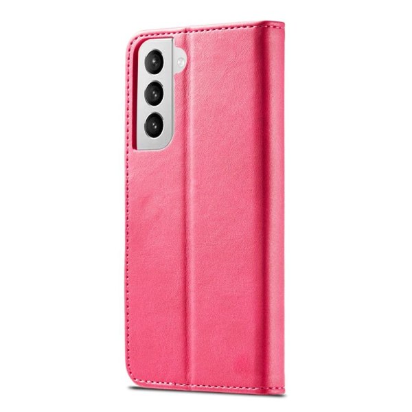 Samsung Galaxy S21 Plus - LC.IMEEKE Läder Fodral - Rosa/Röd Rosa/Röd Rosa/Röd