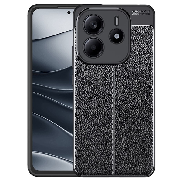 Xiaomi Redmi Note 14 5G Skal Litchi Textur Svart
